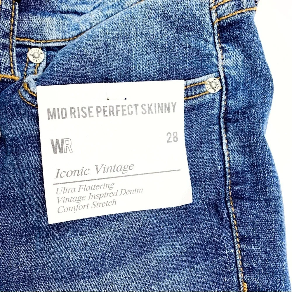 William Rast Vintage Mid Rise Skinny Jeans NWT Sz 28 - Picture 5 of 13